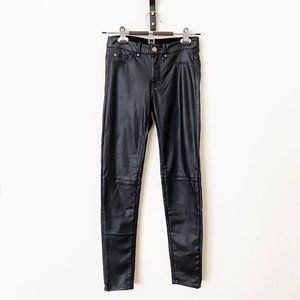 H&M Vegan Leather Pants, Skinny Fit, Size 2